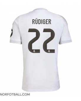 Billige Fotballdrakt Real Madrid Antonio Rudiger #22 Replika Hjemmedrakt 2025-26 Kortermet Billige Fotballdrakt Real Madrid Antonio Rudiger #22 Replika Hjemmedrakt 2025-26 Kortermet